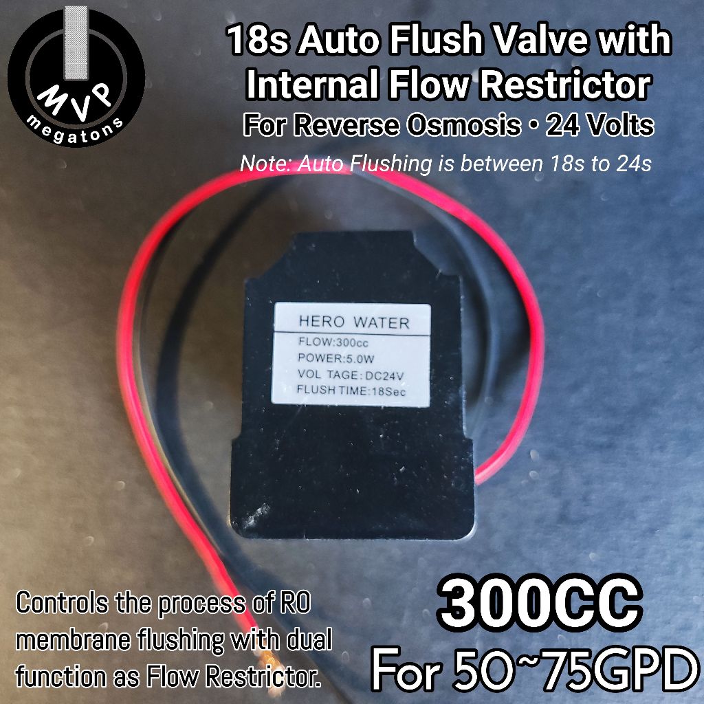 Auto Flush Valve 18s with Internal Flow Restrictor 24 Volts 1/4