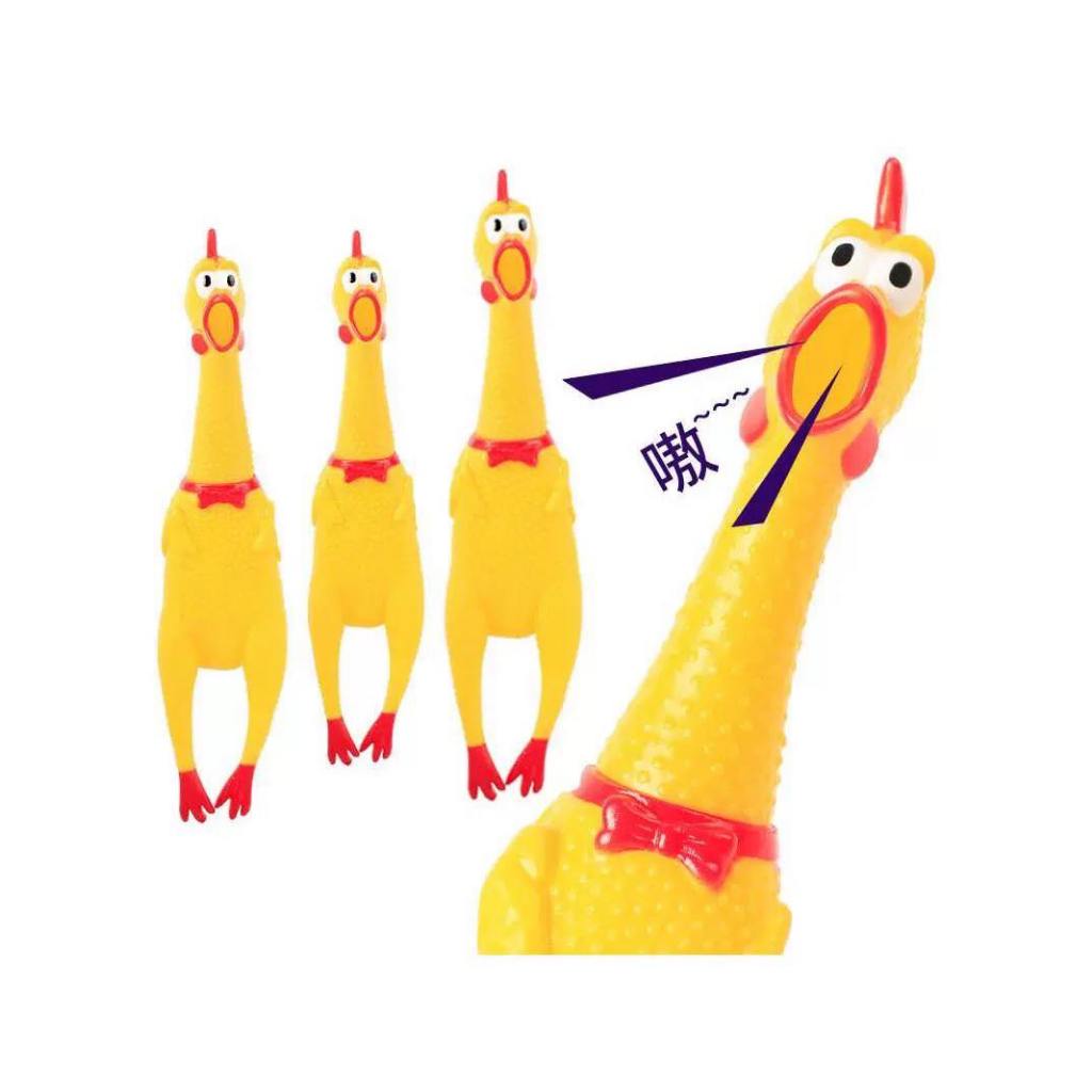 Screaming Chicken Toy Crying Chicken Rubber squeaky Toy Shrilling ...