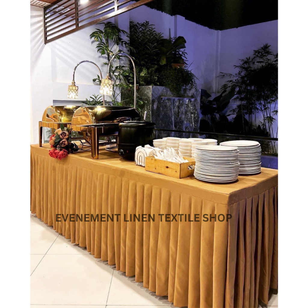 Tablecloth & Table Skirt Covers Pleated Buffet Table Katrina US For ...