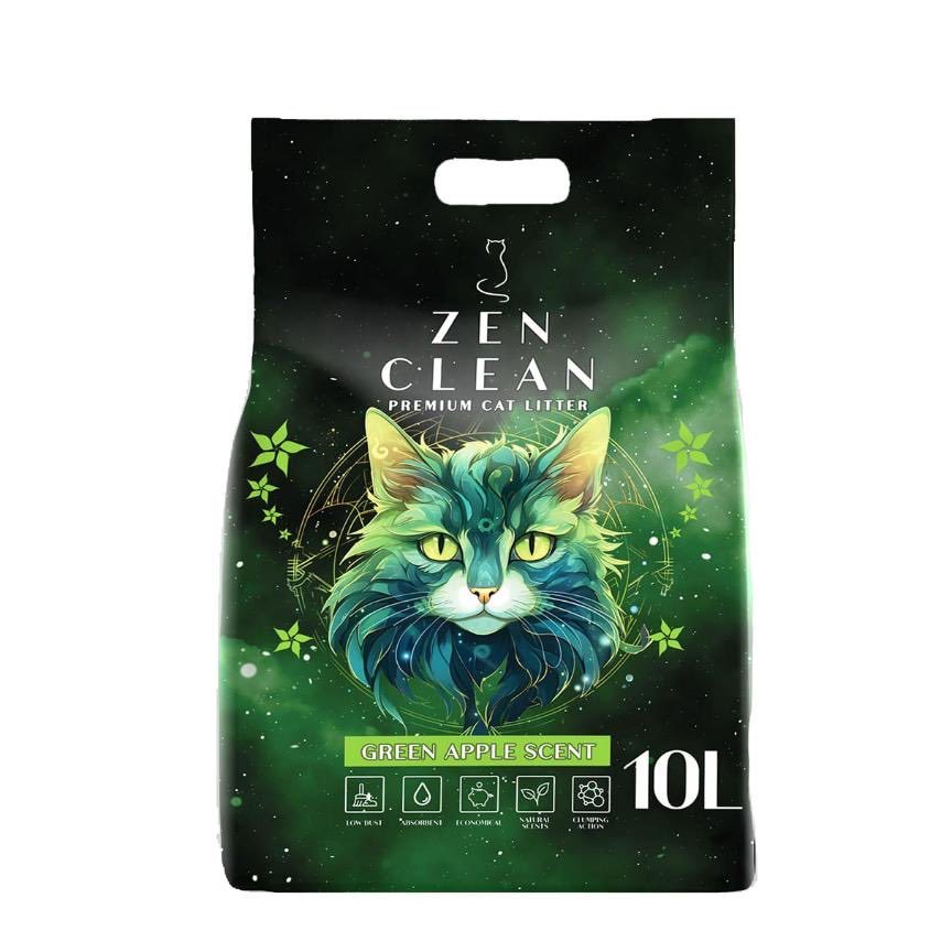 10L Zen Clean Cat Litter Bentonite Sand Fast Clumping Absorbant Cats