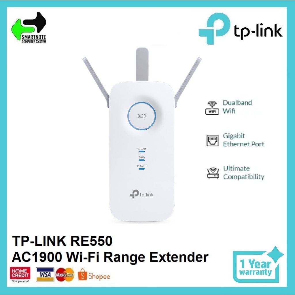 TP-Link RE550 AC1900 1900Mbps OneMesh Dual Band Gigabit Wi-Fi Range ...