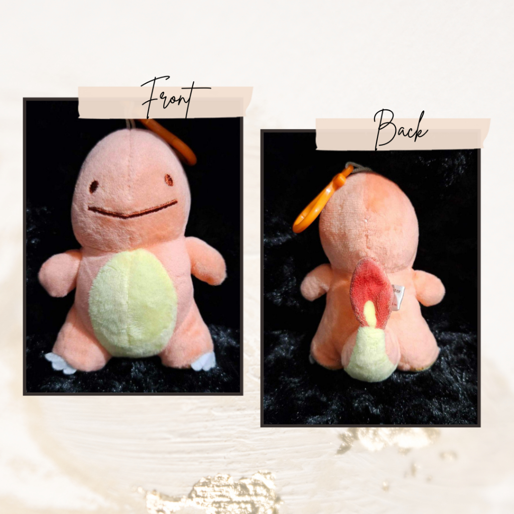 DITTO CHARMANDER (with Clip) Mini Plushie Pokemon (6 inch) Pokemon ...