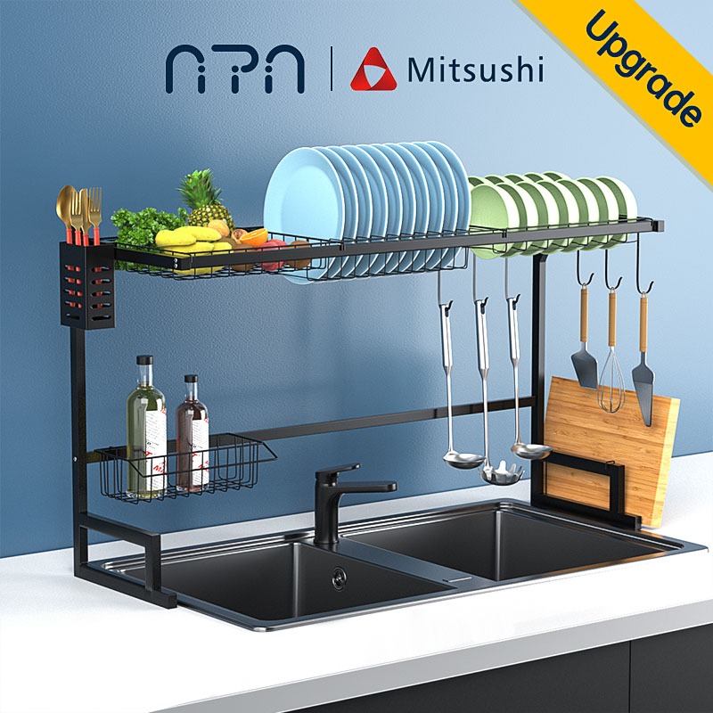 Nipiin by Mitsushi Dish Rack Kitchen Rack Organizer Shelf Space Saver ...