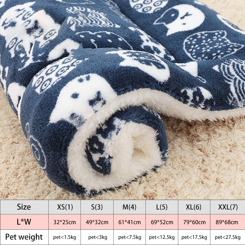 Pet Bed【5 Size】 Mat Cat Bed Dog Bed Washable Sleeping Warm Soft Pet Mat ...