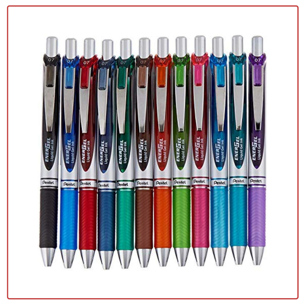 Pentel Gel Ink Pen EnerGel RTX Retractable 0.7mm Medium Point Assorted