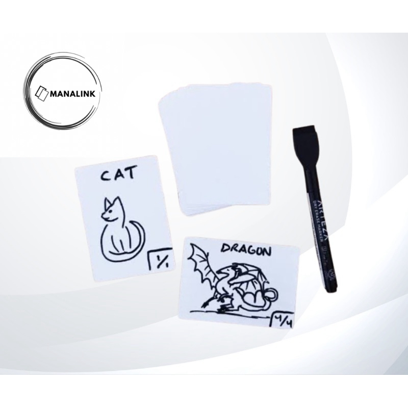 Dry Erase Cards 10pcs for Tokens, Flashcards, MTG, Tabletop, Boardgames