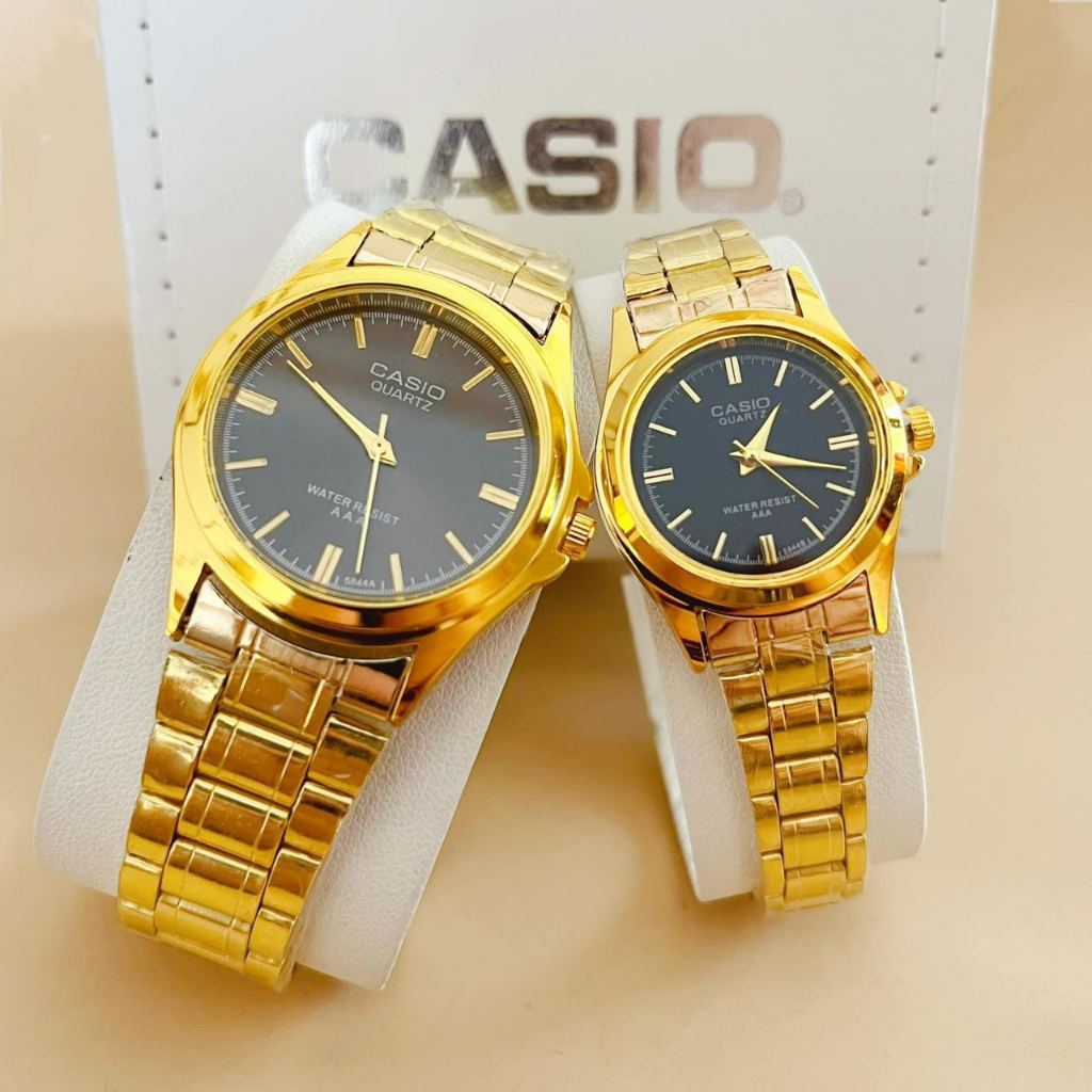 JnJ Casio Buy 1 take 1 Couple Watch 18K Gold Watch for Women and Men Wedding Watch Shopee Philippines