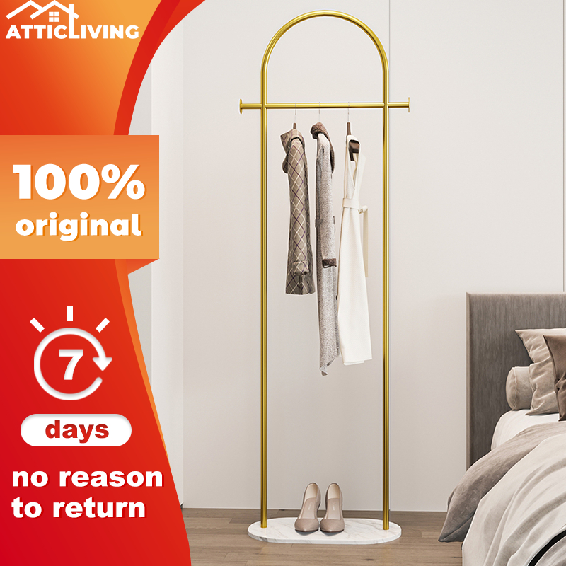 ATTICLIVING - Light Luxury Floor Clothes Rack Nordic Rod Type Clothes ...