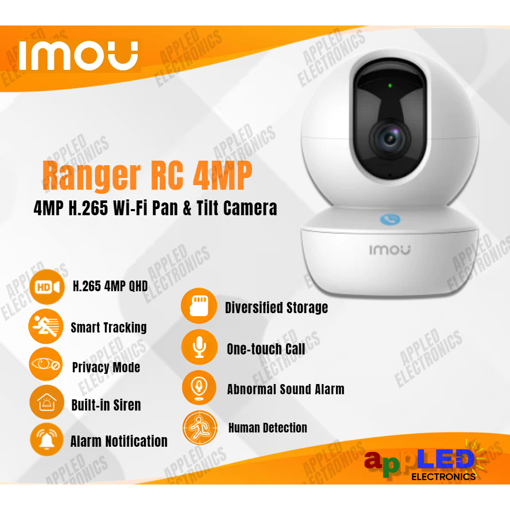 Imou Ranger RC 4MP Wi-Fi PT Camera with Mic and Speaker, Two Way Audio ...