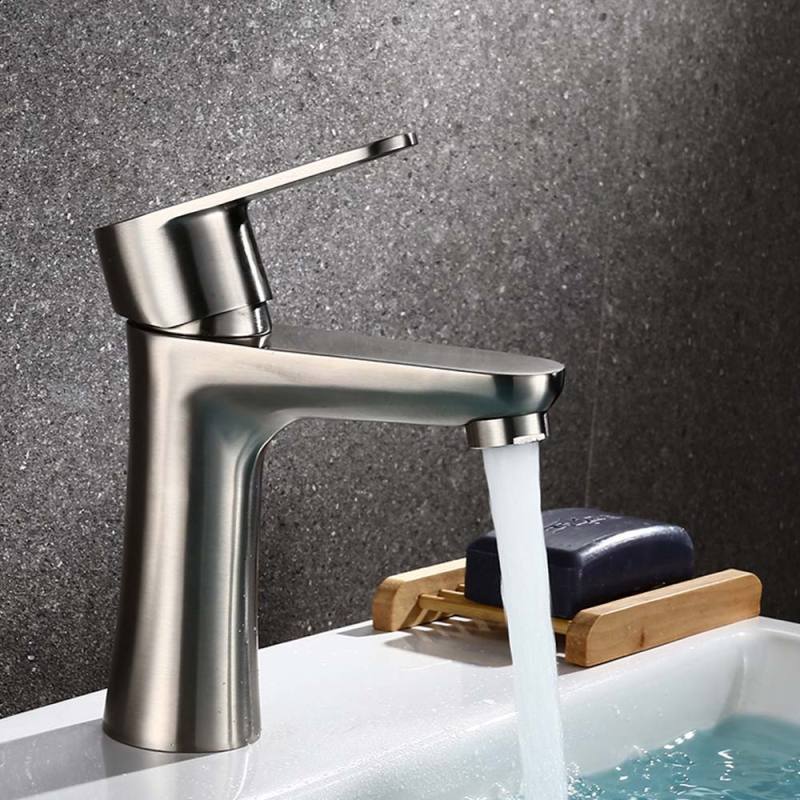 Faucet kitchen 304 Stainless Steel Bathroom Faucet Water Saving Tap ...
