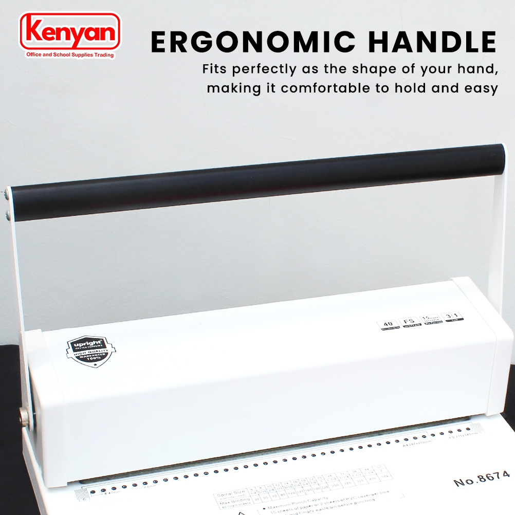 Spiral Binding Machine F4 size S40M 40 Holes Heavy Duty [Long/Legal ...