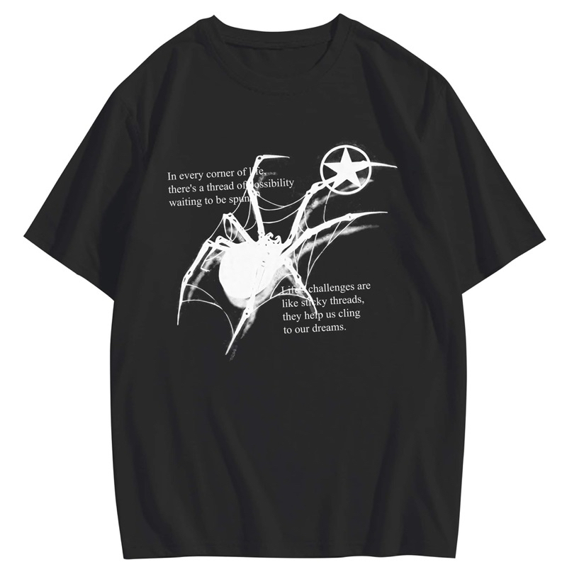 Spider fashion trend T-Shirt Summer Loose Fit All Brands unisex tops ...