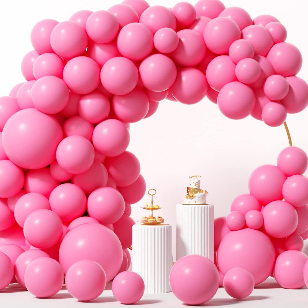 (5 inch / 10 inch / 12 inch) DARK PINK (ORDINARY) Color Balloon (100pcs ...