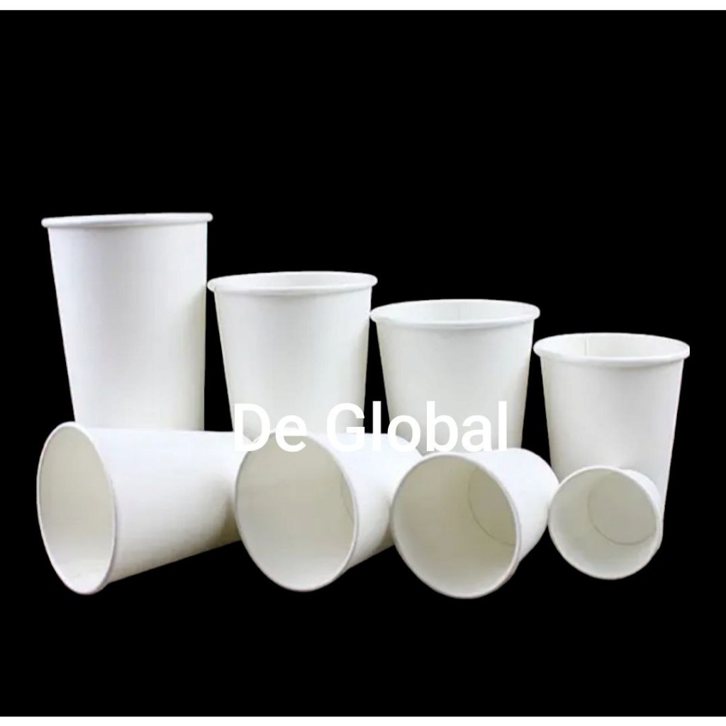 Paper Cups White Plain 12oz 16 oz 22 oz 100pcs | Shopee Philippines