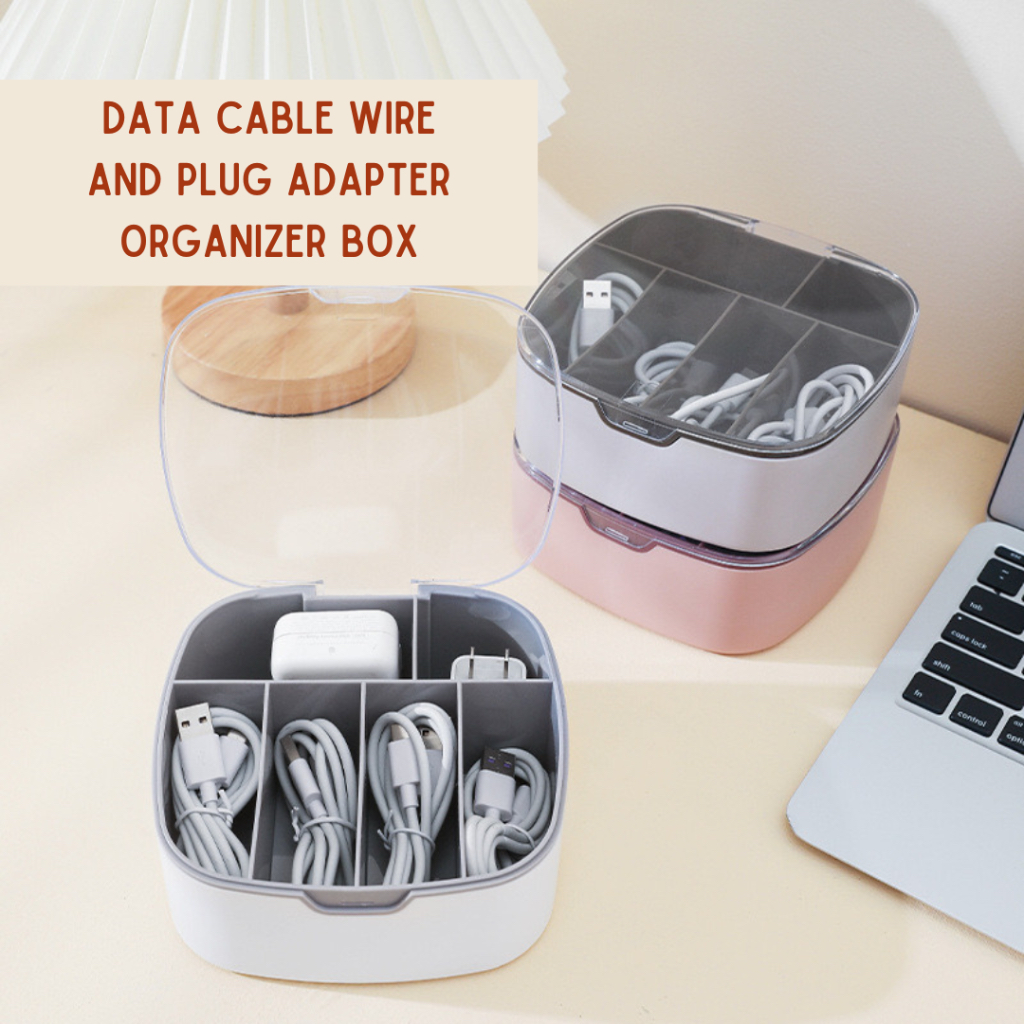 Data Cable Wire and Adapter Gadget Cords Organizer Container | Shopee ...