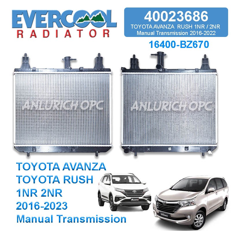 RADIATOR FOR TOYOTA AVANZA RUSH 1NR 2NR 2016-2022 MANUAL TRANSMISSION ...