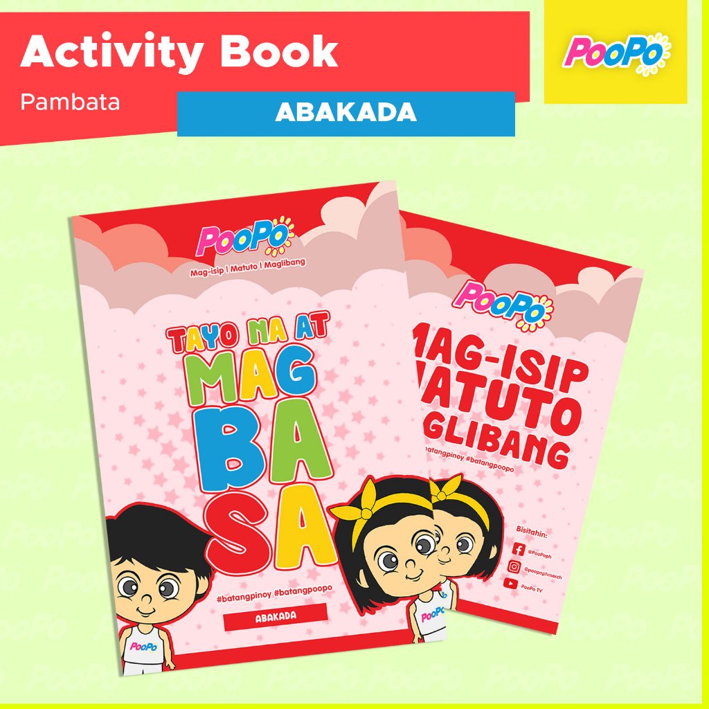 PooPo Tara Na at Magbasa Activity Book A5 Size - Abakada | Shopee ...
