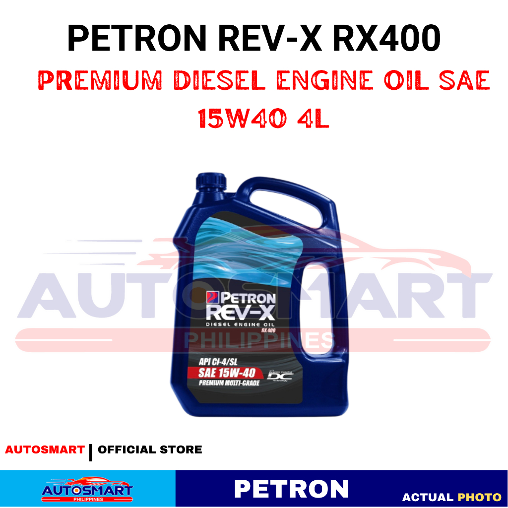 PETRON REV-X RX400 PREMIUM DIESEL ENGINE OIL SAE 15W40 4L | Shopee ...