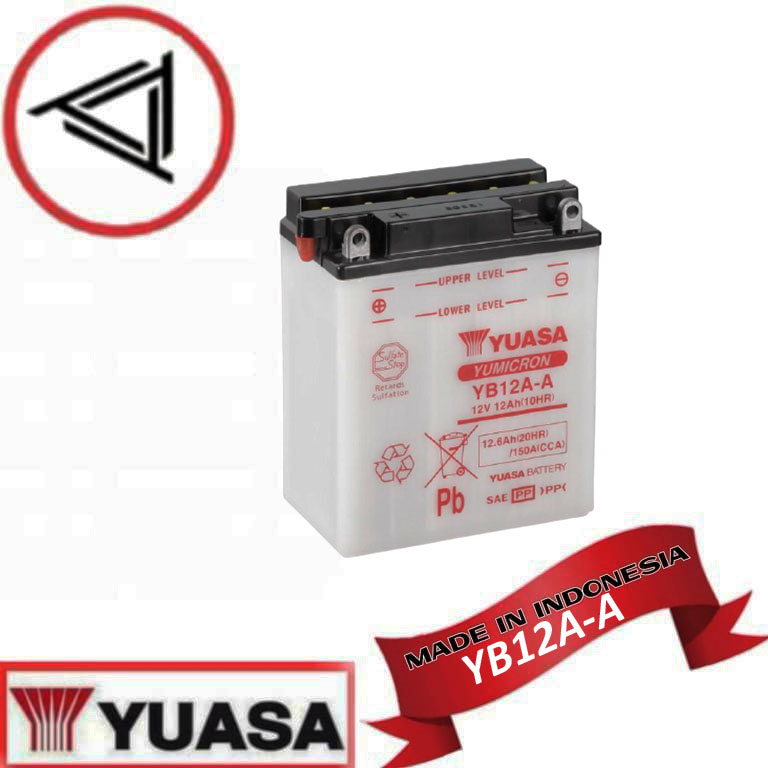 Yuasa YB12A-A Motorcycle Battery (made in Indonesia) | Shopee Philippines