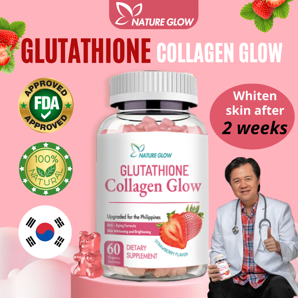 Glutathione Collagen Glow Gummies Nature Glow Original Anti-Aging ...