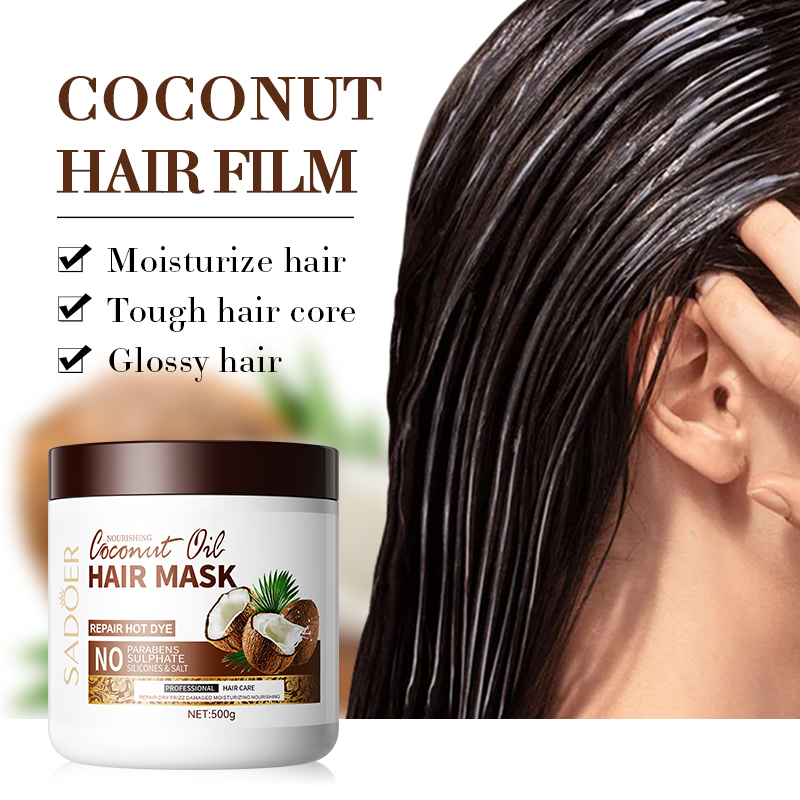 SADOER Coconut Hair Mask Nourishing Creamsilk Conditioner and Treatment for Rebonded Hair
