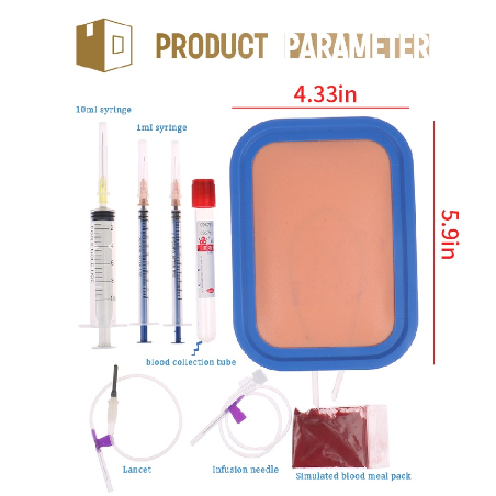 Practical Venipuncture Injection Silicone Training Pad Human Pad Moudel ...