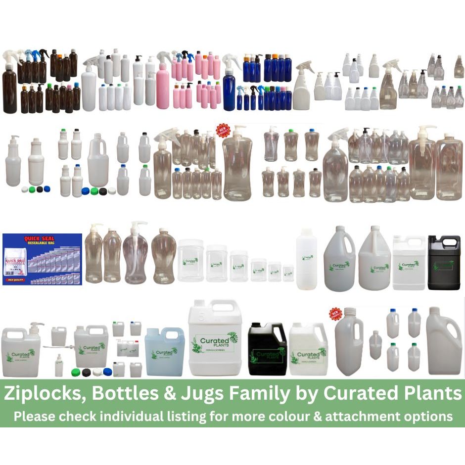BRAND NEW! 1 Liter / 500ml Trans White HDPE Fabcon Bottle with Handle ...