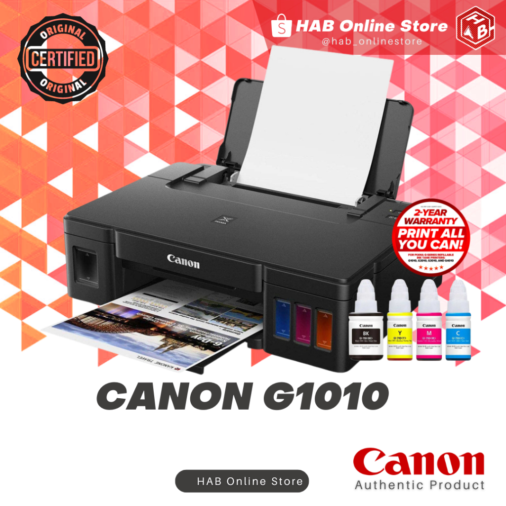 Canon Pixma G1010 Ink Tank Printer Continuous Ink CISS 2-Year Warranty ...