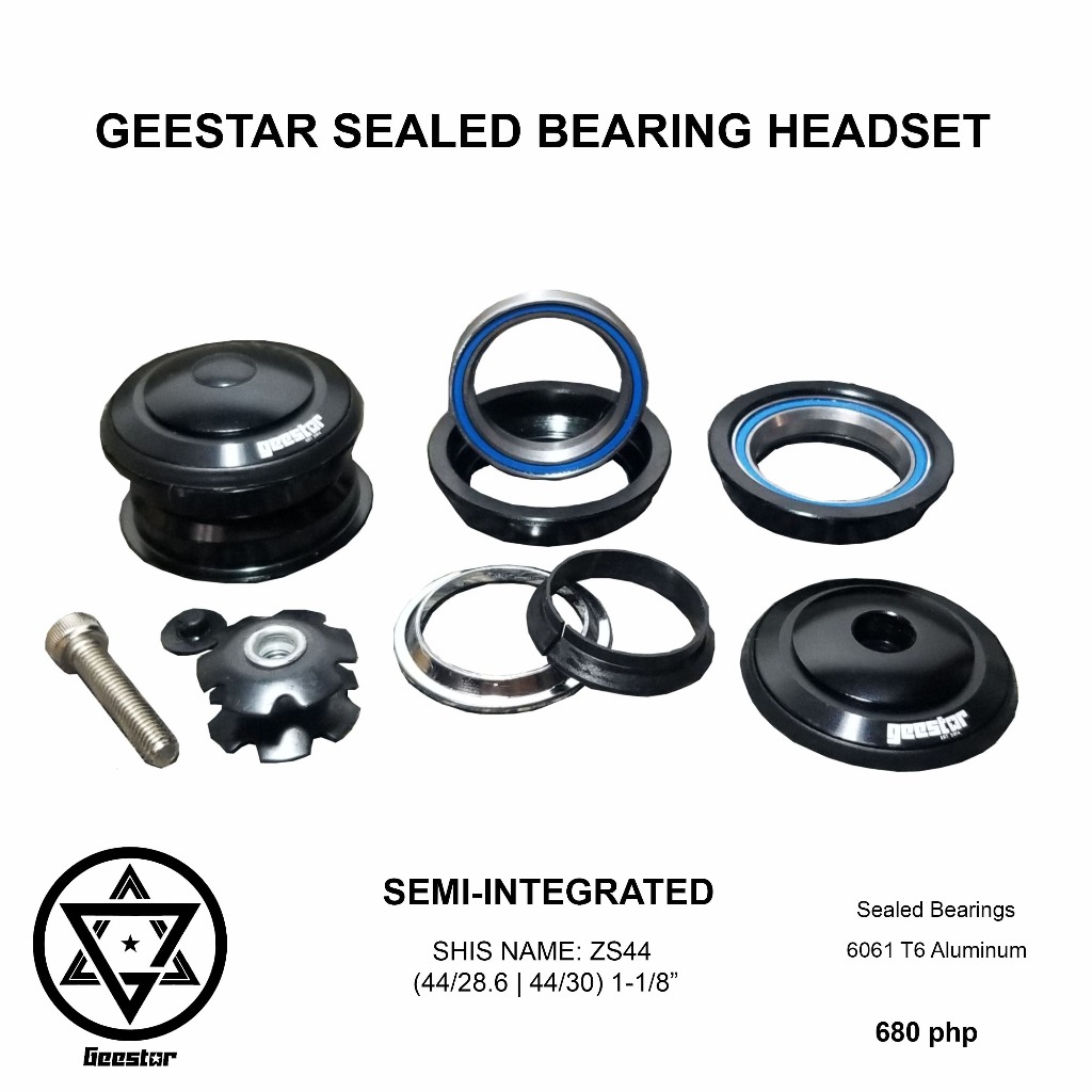 Geestar Bike Headset Sealed Bearing Integrated Oversized Standard ...