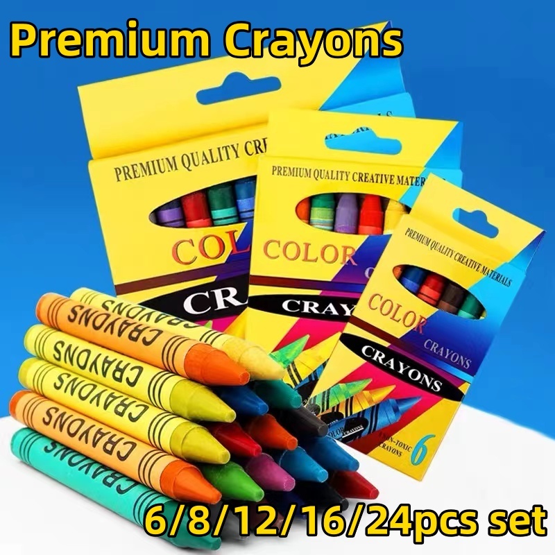 6/8/12/16/24pcs Set Generic Crayon Crayons Set Art Painting Pens ...