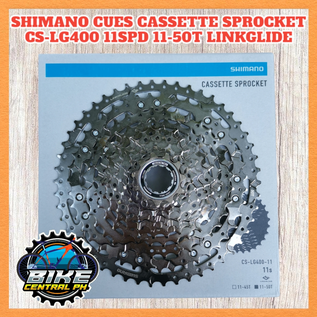 SHIMANO CS-LG400-11 - Cassetta a 11 velocità, 11-50t, LINKGLIDE, colore: Nero