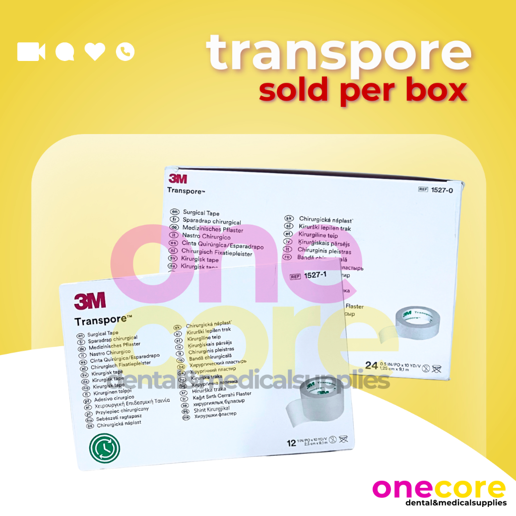 3M Transpore Tape 1inch and 1/2 inch and 2inch (Sold Per Box) | Shopee ...