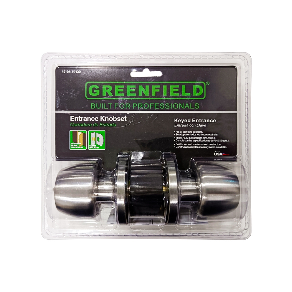 Greenfield Entrance Knobset Stainless Steel - Door Hardware & Locks ...
