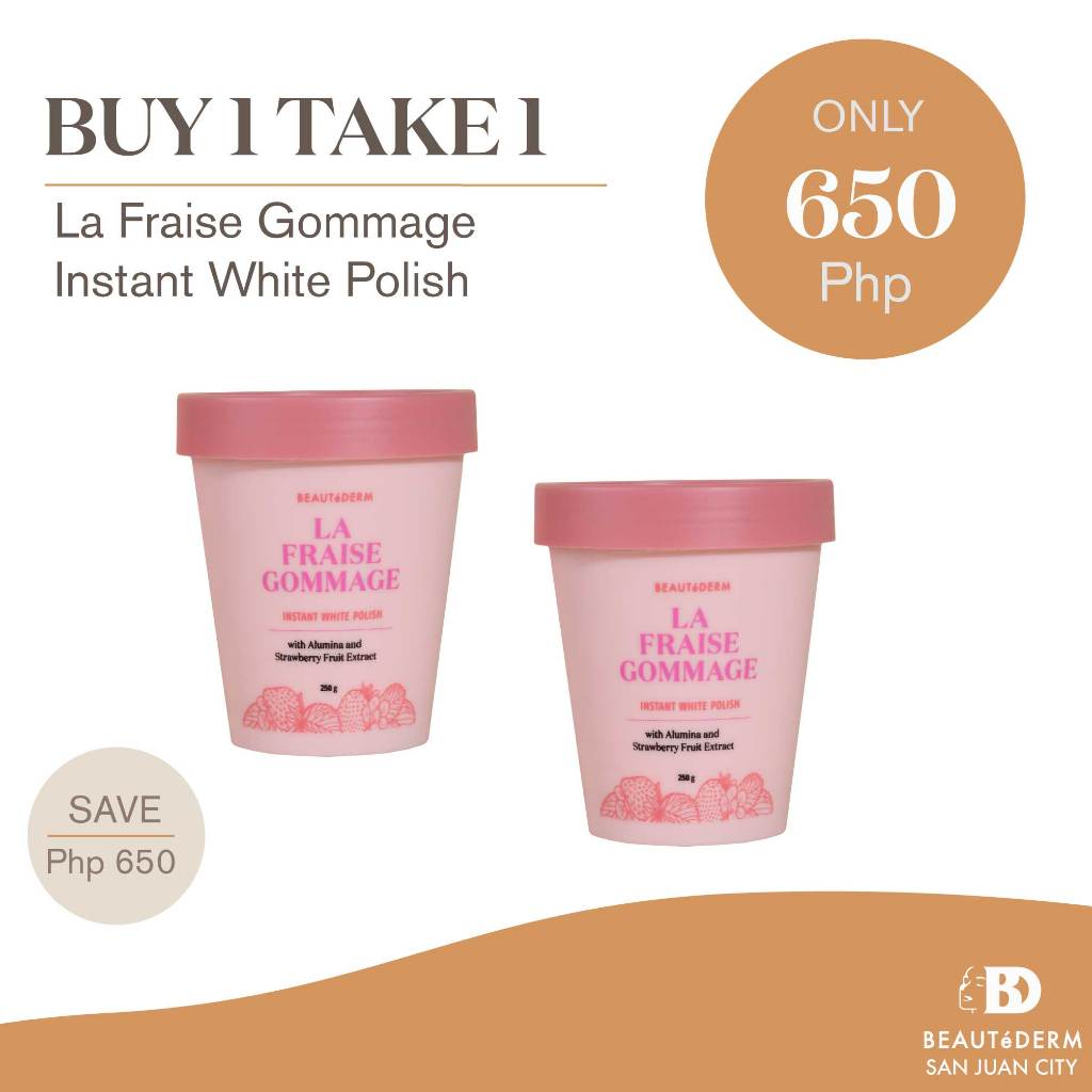 Buy 1 Take 1 BEAUTEDERM LA FRAISE GOMMAGE FACE & BODY SCRUB (08/2024 Expiration) Shopee