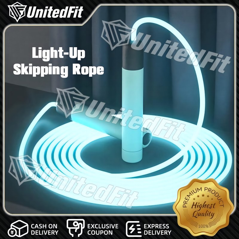 Luminous Glowing Skipping Rope LED Light Up Jump Rope for Kids Adult ...