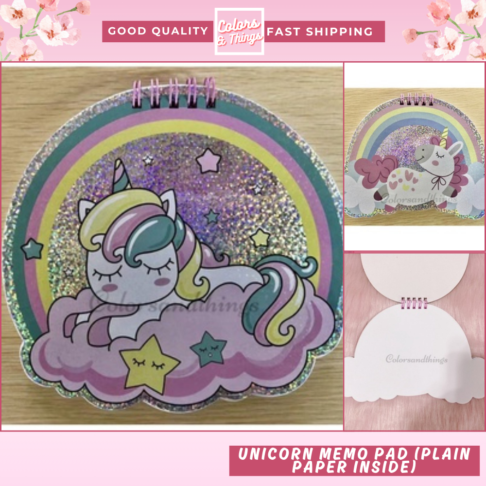 Colorsandthings Unicorn Memo Pad (Plain Paper inside) | Shopee Philippines