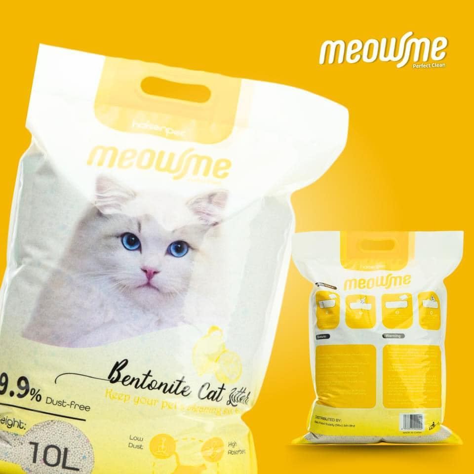 MEOWME Bentonite Cat Litter Odour Control clumping Highly Absorbent Cat ...