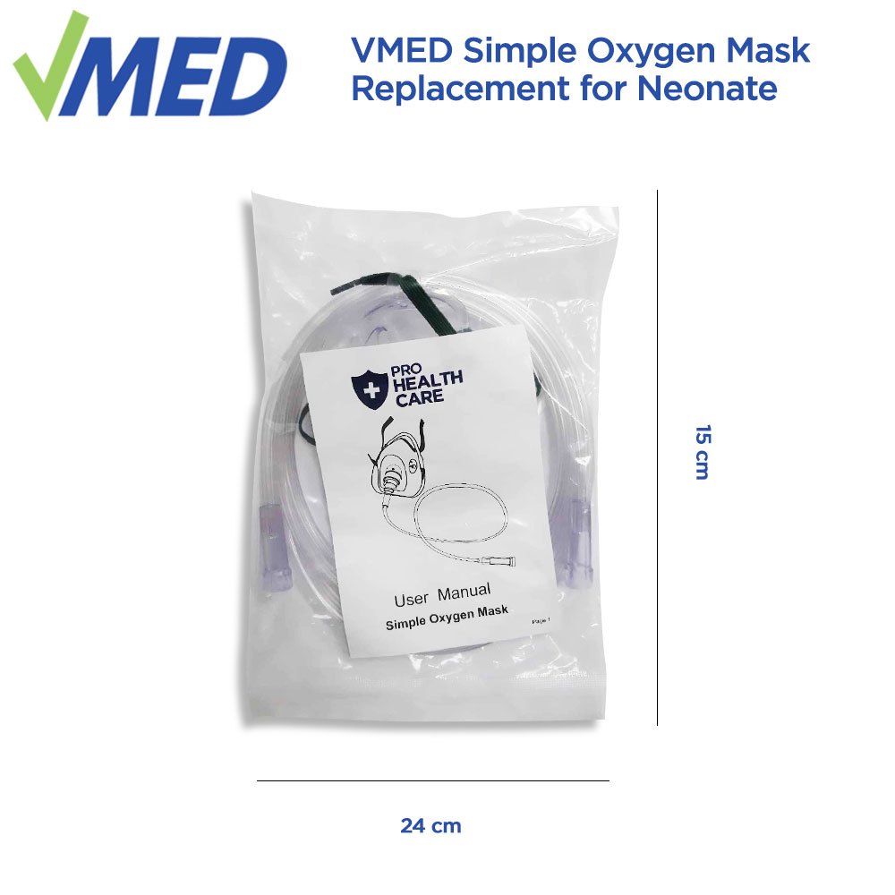 VMED Prohealthcare Sterile Disposable Simple Oxygen Mask NEONATE (1 PC ...