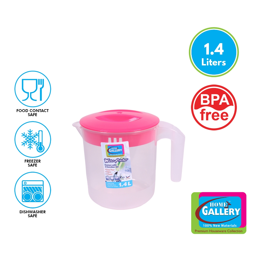 Home Gallery Water Pitcher 1.4 liters, Water level indicator, PP