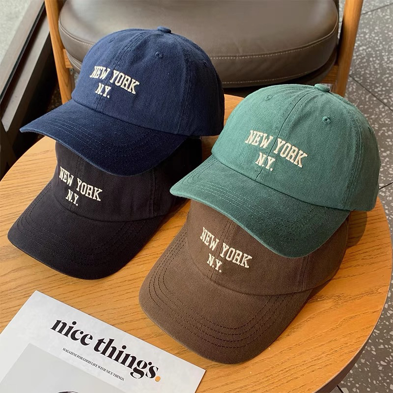 SUPER NO.1☆New York Korean Baseball Cap For Men And Women Unisex Cotton ...