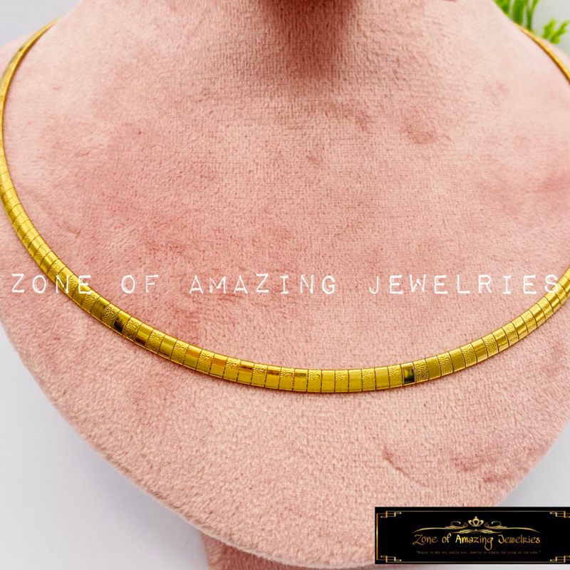 zoaj.ph Omega Chain Necklace with Round Lock Stainless Steel Gold ...
