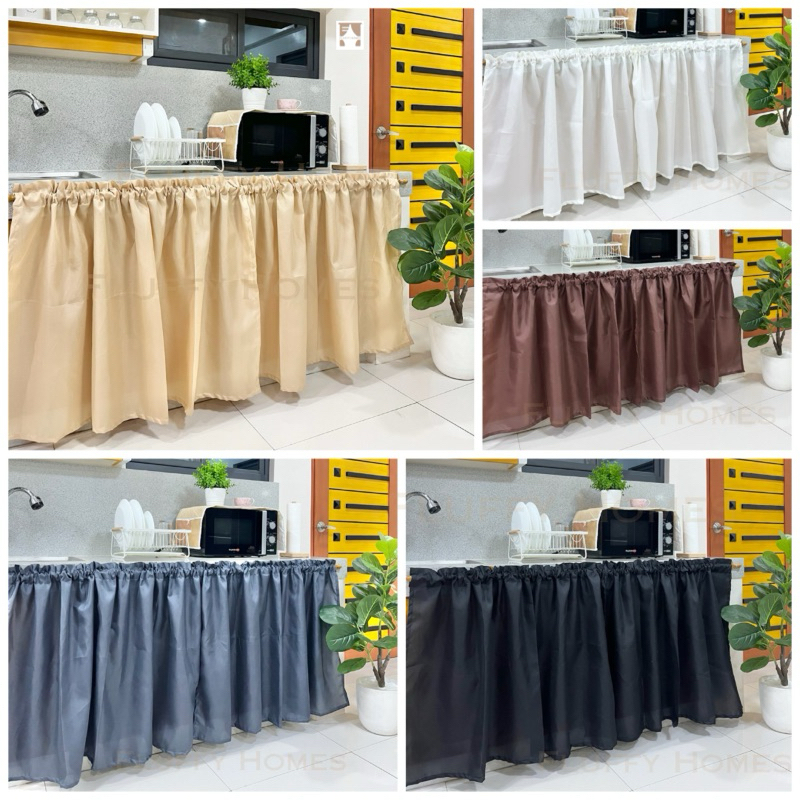 Minimalist Curtain Plain Geena Kitchen Sink Lababo Kurtina 1pc. Size ...
