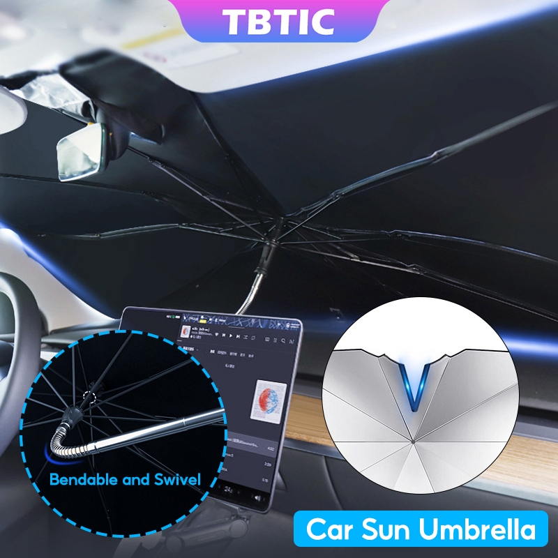 Car Sunshade Car Front Windshield Sunshade Telescopic Folding Sunshade ...