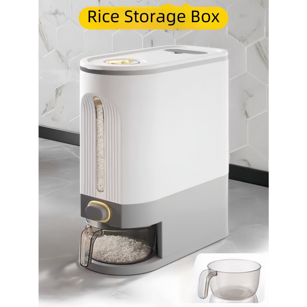 Rice Dispenser Storage Rice Container BOX 8 KG Food Storage Dog Food ...