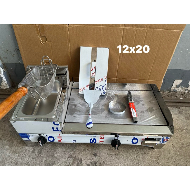 Griddle with deep fryer best sale