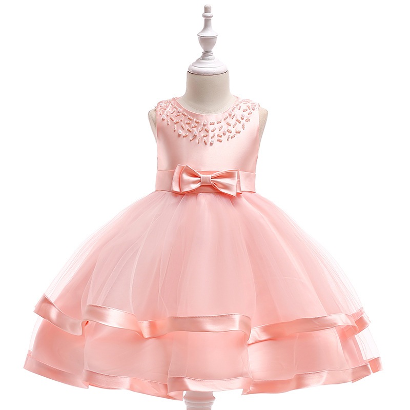 Princess Lace Dress For Girls Fashion Formal Costume Pompadour Dress ...