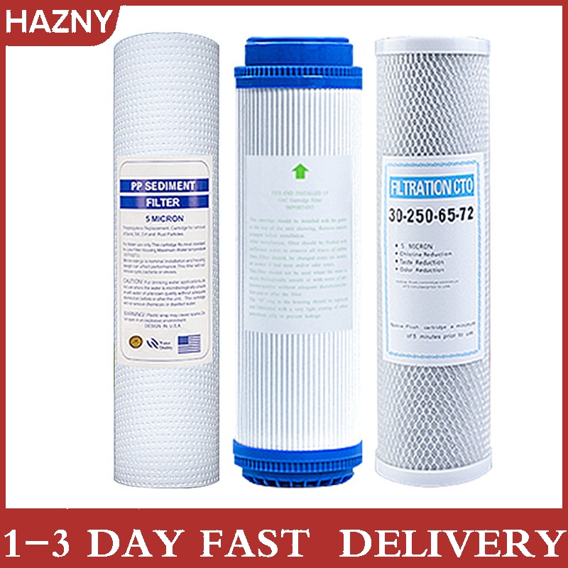 3 pcs Set - All 10 inches 3 Stage Filters replacement - PP 1 micron ...