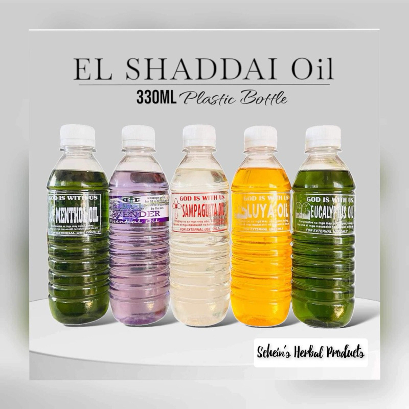 El Shaddai Herbal Massage oil in Mineral Plastic Bottle(new) | Shopee ...