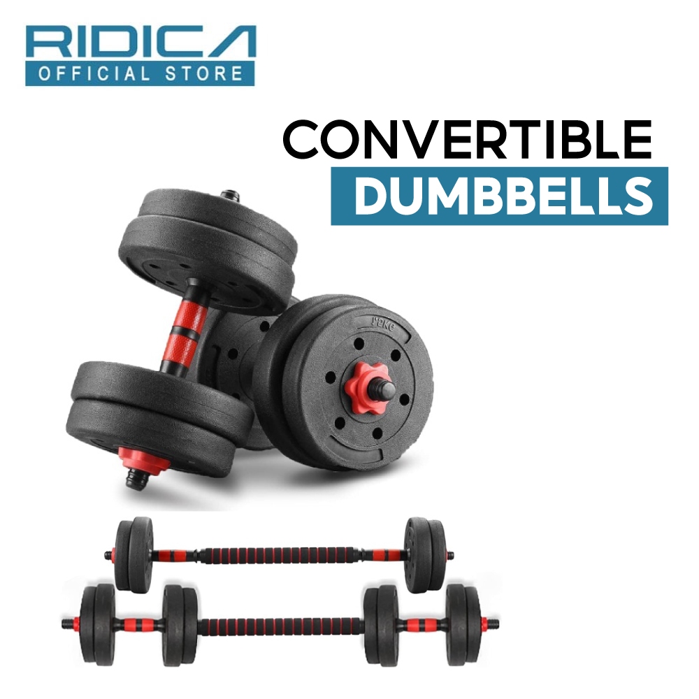 RIDICA Dumbbell 20kg, 30kg, 40kg Set Fitness Equipment Detachable ...