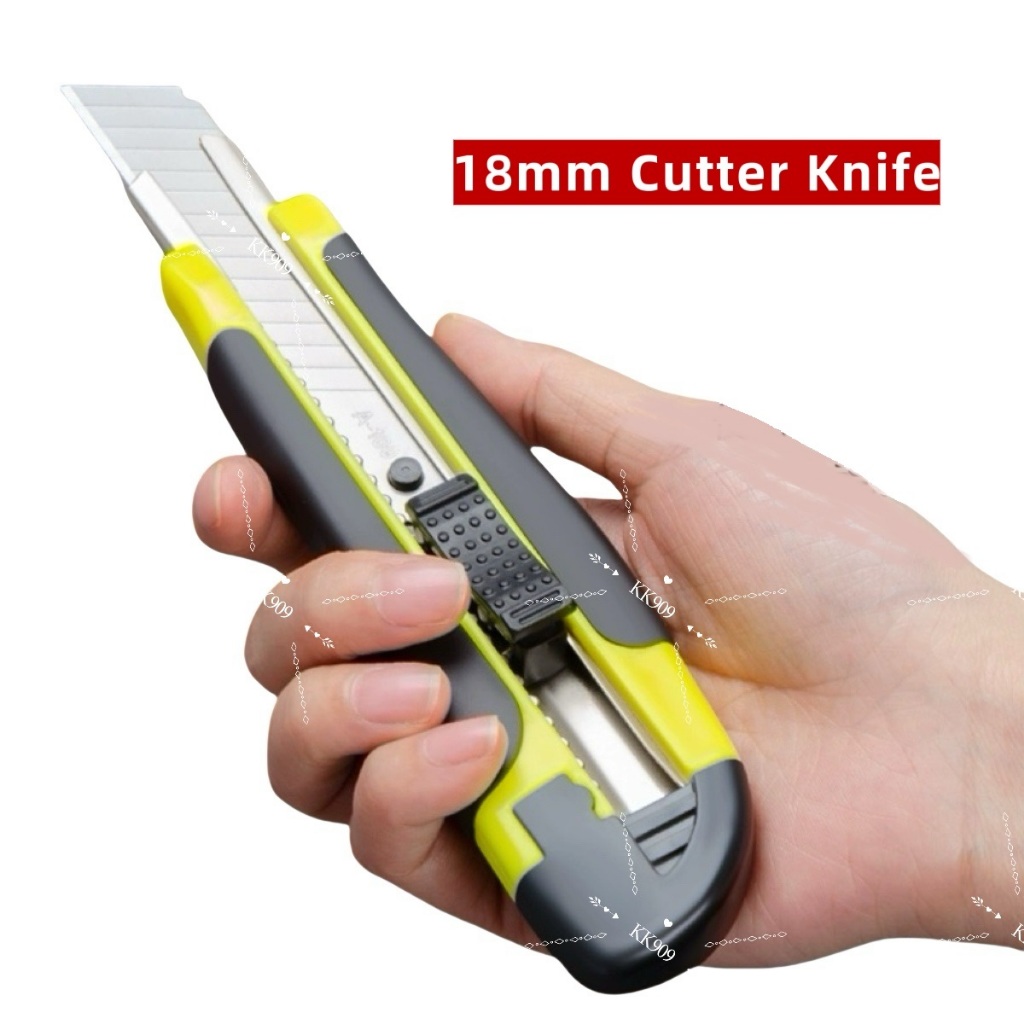 Heavy Duty Utility Cutter Knife 18mm Blade Retractable Portable Knife ...
